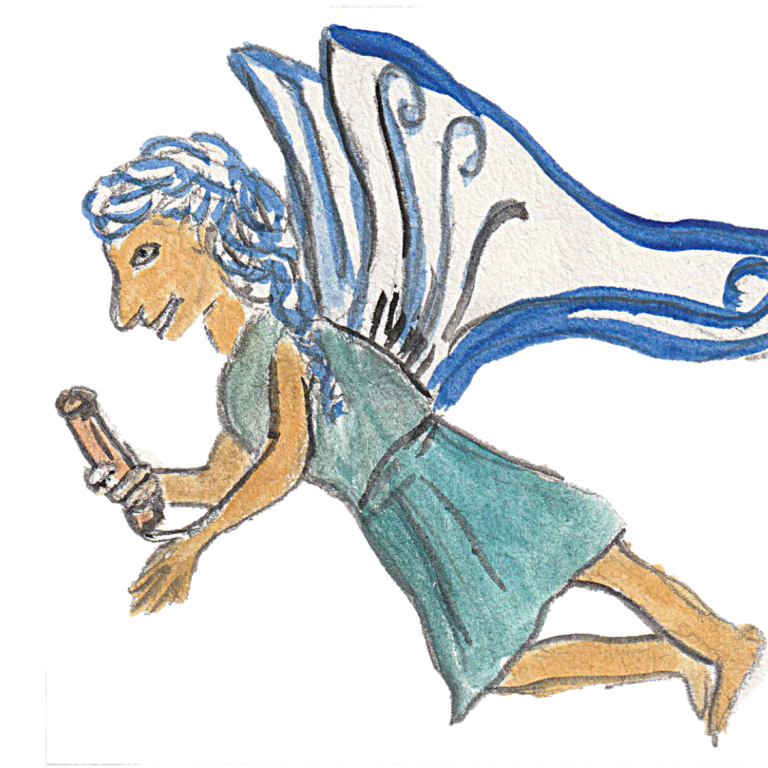 Elfe mit Schriftrolle Elfe mit Schriftrolle